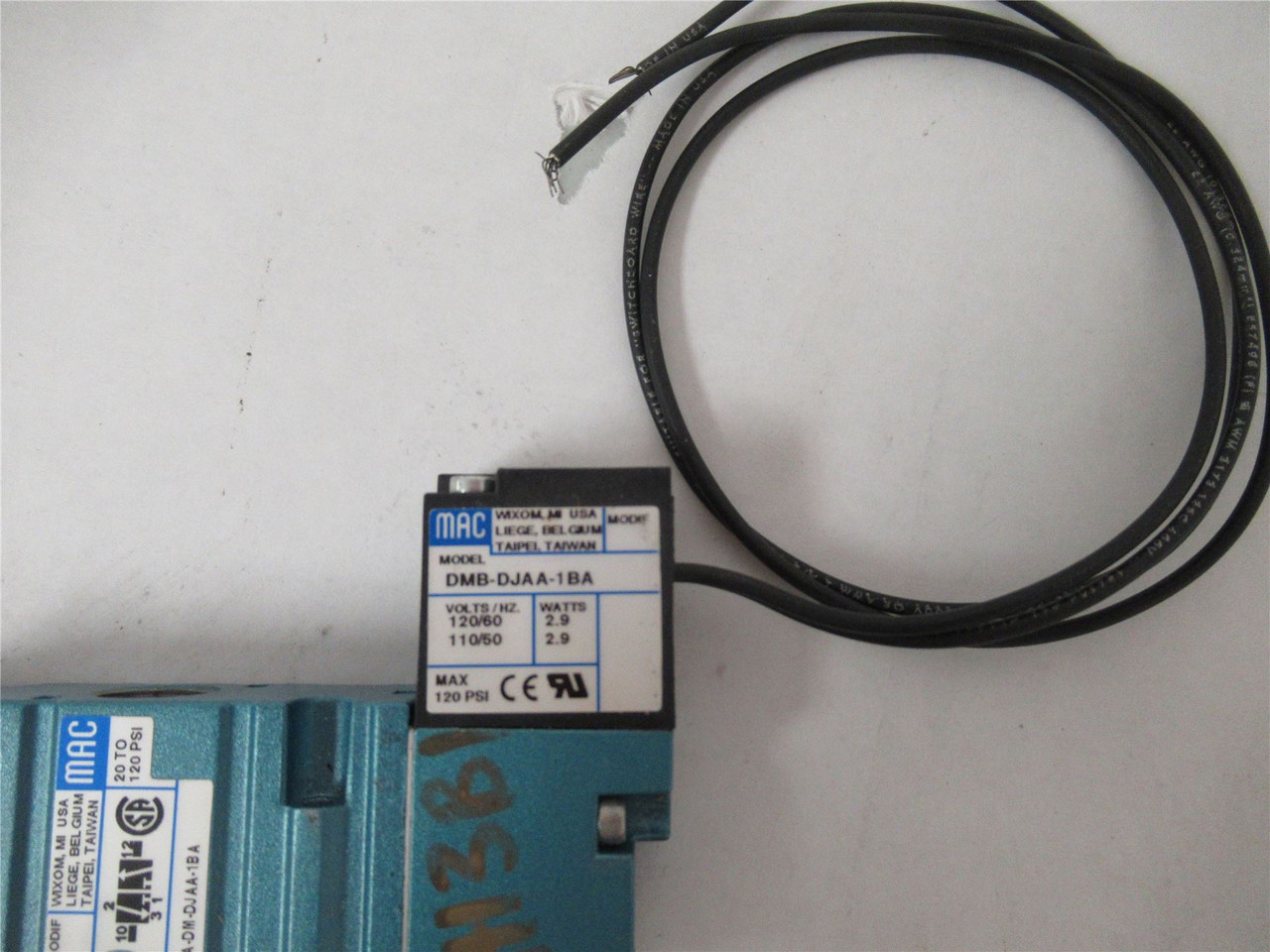 MAC 52A-11-B0A-DM-DJAA-1BA; Pneumatic Solenoid Valve 3Way120V