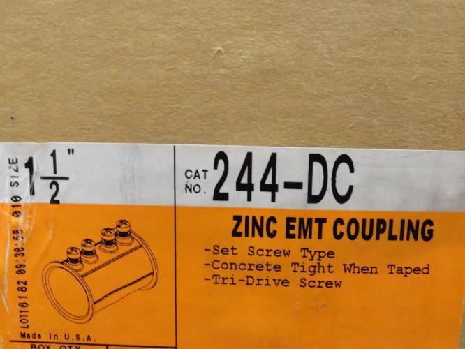 Bridgeport 244-DC; Lot-5; Concrete Tight EMT Connector; 1-1/2"