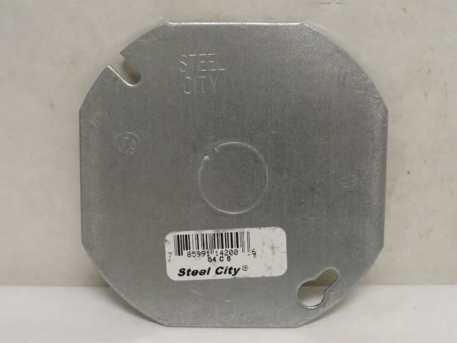 Steel City 54-C-6; Lot-5 Octagon Box Cover; Size: 4"