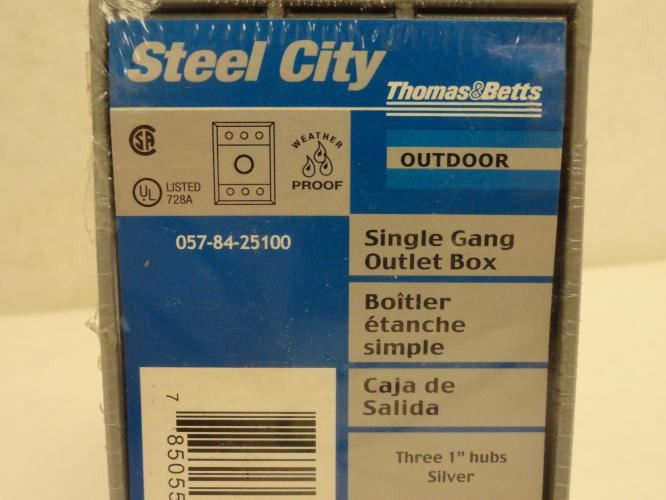 T&B T100; Steel City Weatherproof Outlet Box; Single Gang