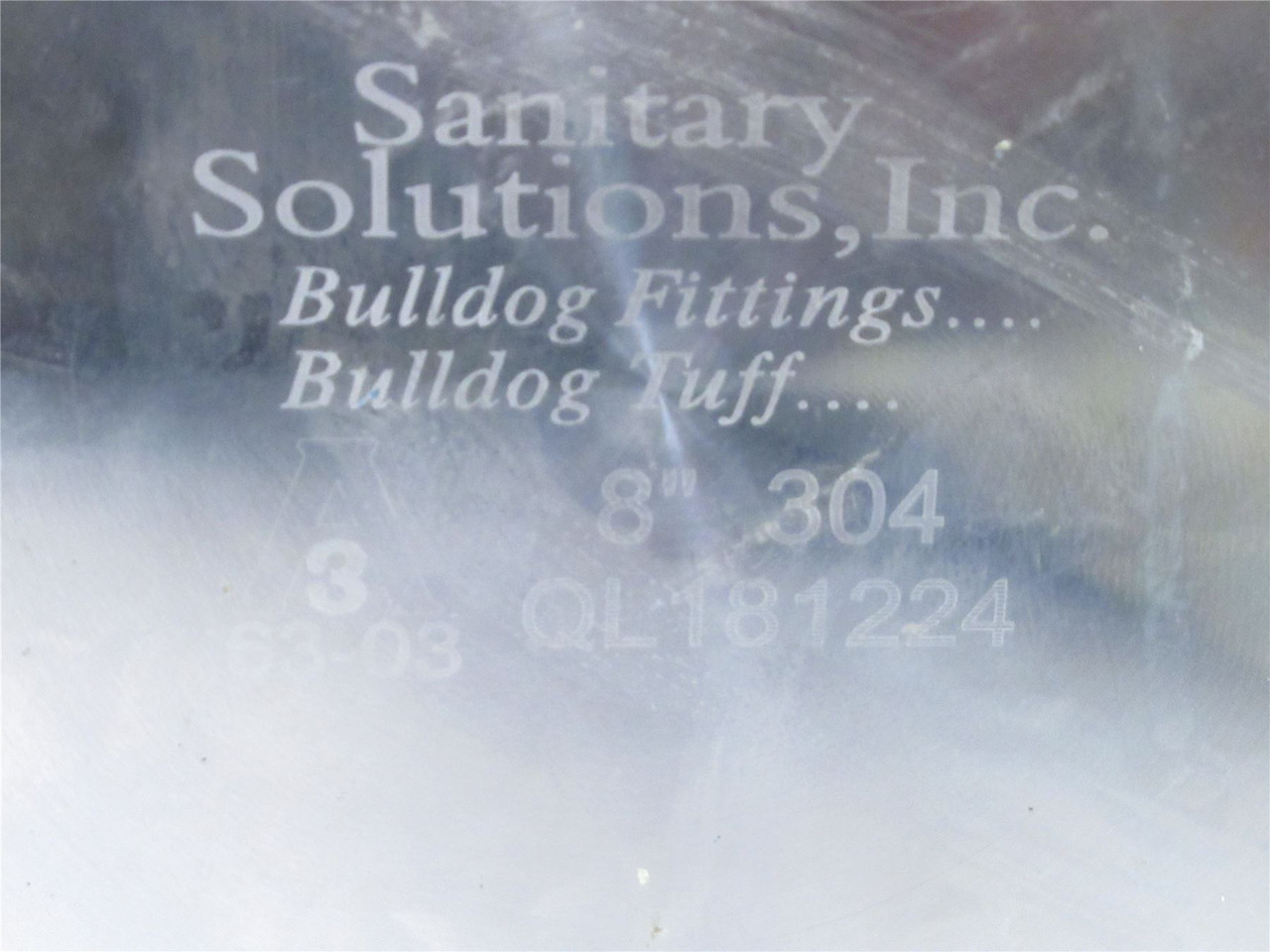 Sanitary Solutions QL181224; Solid End Cap; 8" OD; 304 SS