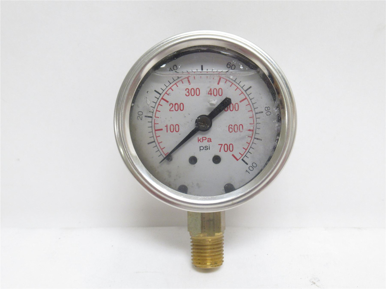 Westward 5WZ60; Pressure Gauge; 2-1/2"; Dial 0-100psi; 1/4NPT