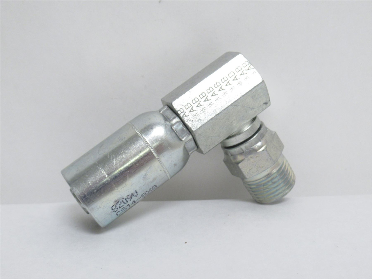 Couplamatic CS14-8X8; Male Swivel 90Deg; 1/2" Hose x 1/2NPT