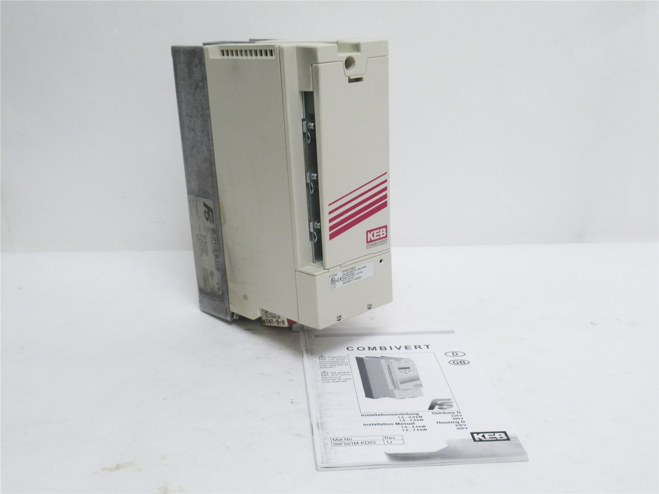 KEB 07F5E1D-2B0A; F5 AC Drive;  Input: 180-260V; 8/5.6A; 3PH