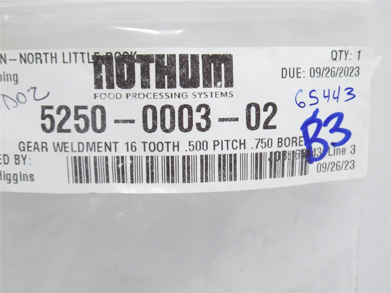 Nothum 5250-0003-02; Idler Sprocket; 3/4"ID; 16 Teeth