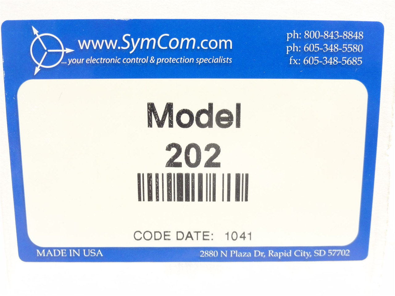 Symcom 202; Motor Protection Relay; 10A; 190-480VAC