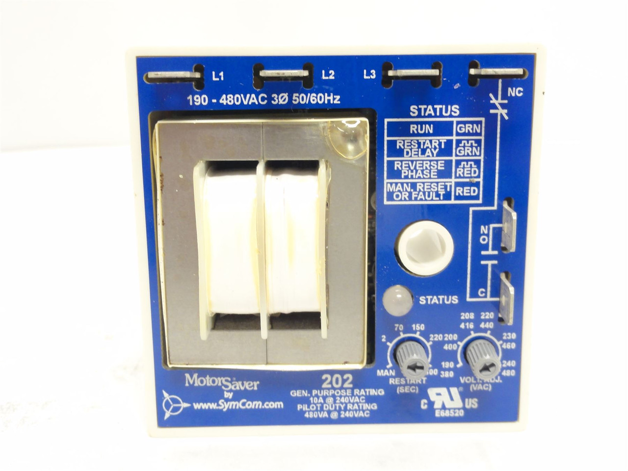 Symcom 202; Motor Protection Relay; 10A; 190-480VAC