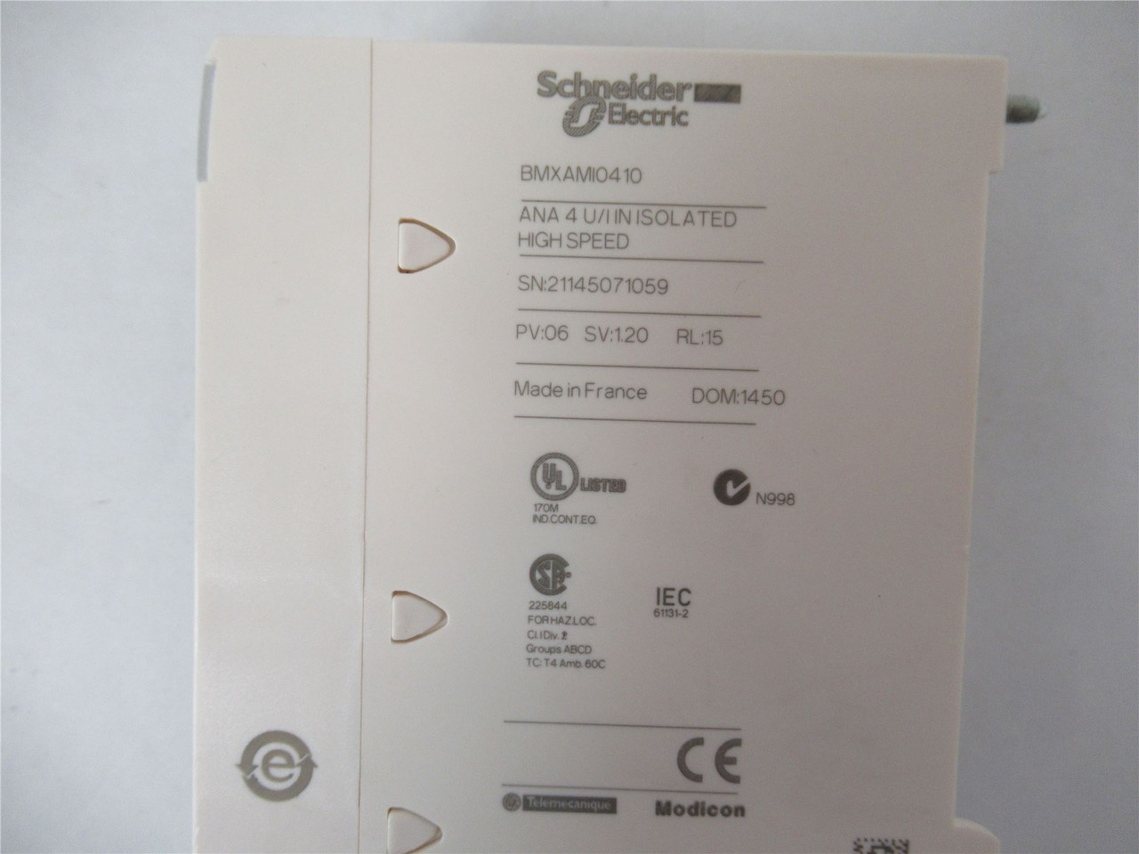 Schneider BMXAMI0410; Analog Input Module 4V