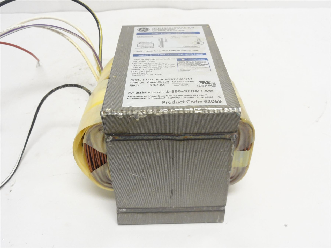GE GEM100048TAA5-5/2; Metal Halide Ballast Kit 1000W; 480V