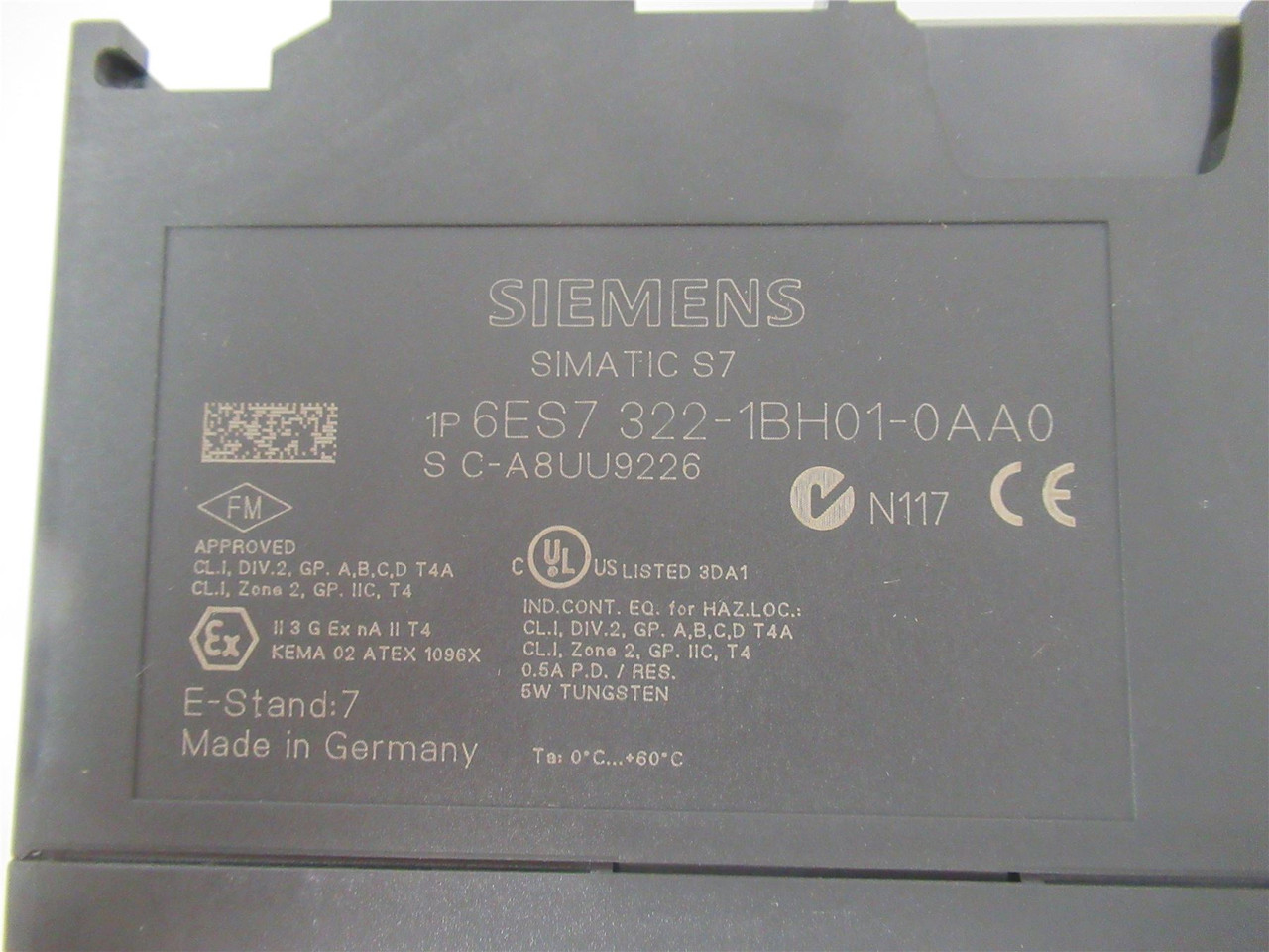 Siemens 6ES7322-1BH01-0AA0; Output Module 20-POLE 2AMP 24VDC