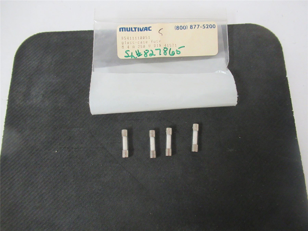 Multivac 85411110051; Lot-4 Glass Fuse 4A 20x5mm