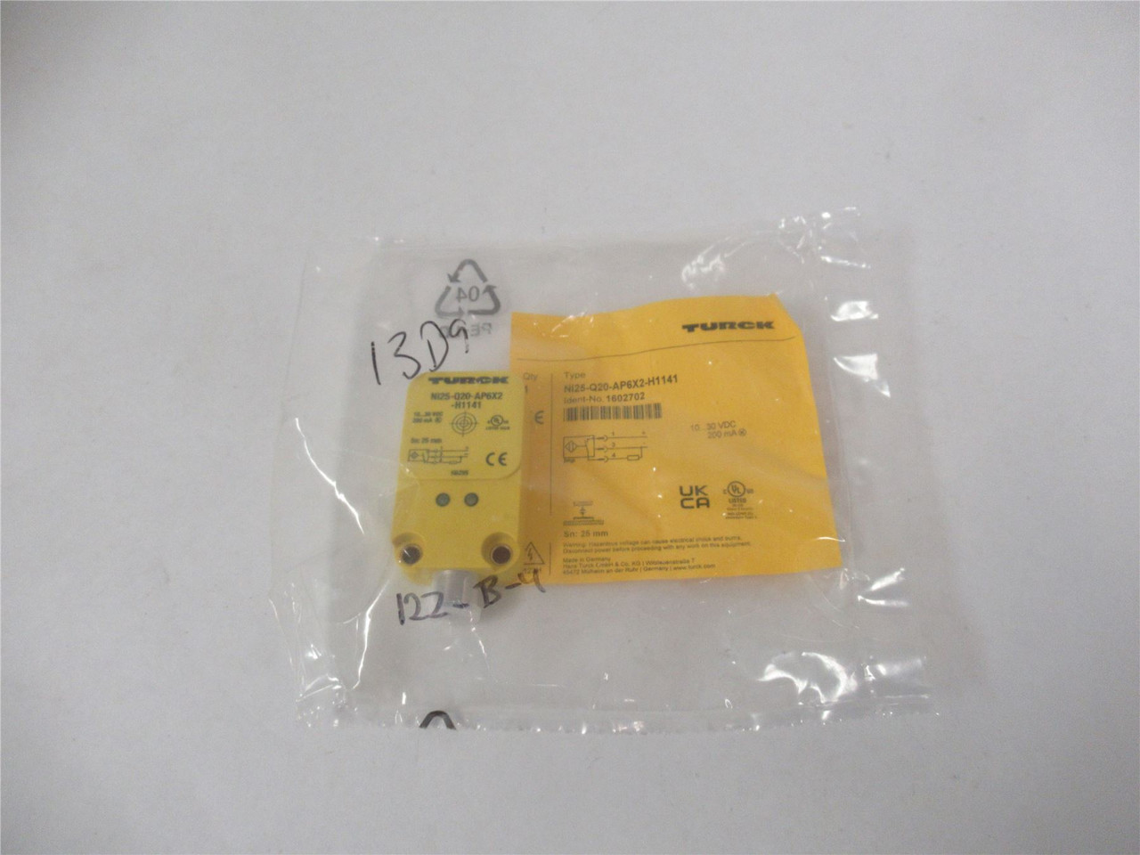 Turck Ni25-Q20-AP6X2-H1141; Inductive Sensor25mmRange10-30VDC