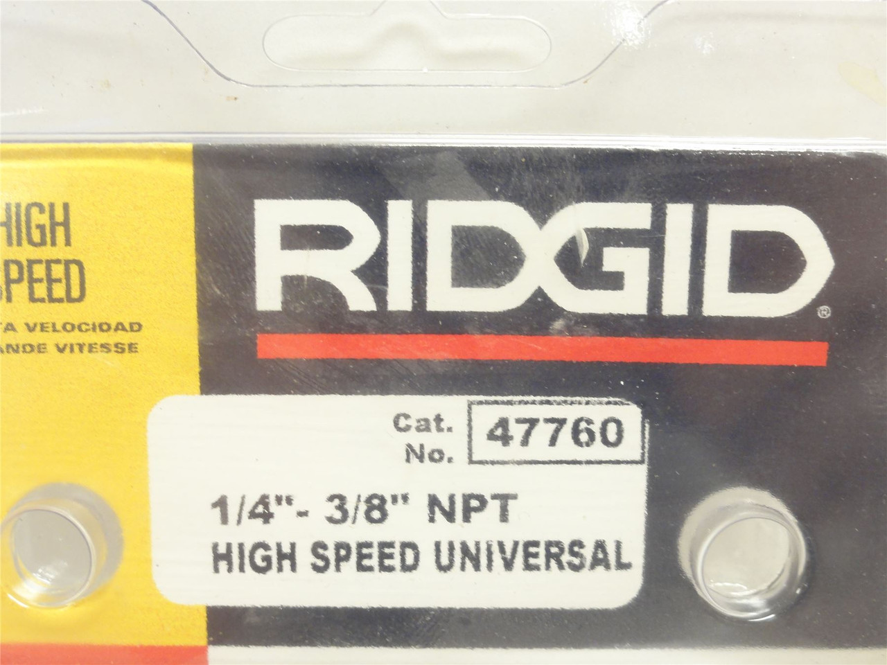 Rigid 47760; Pipe Die Set; Size: 1/4" - 3/8"NPT