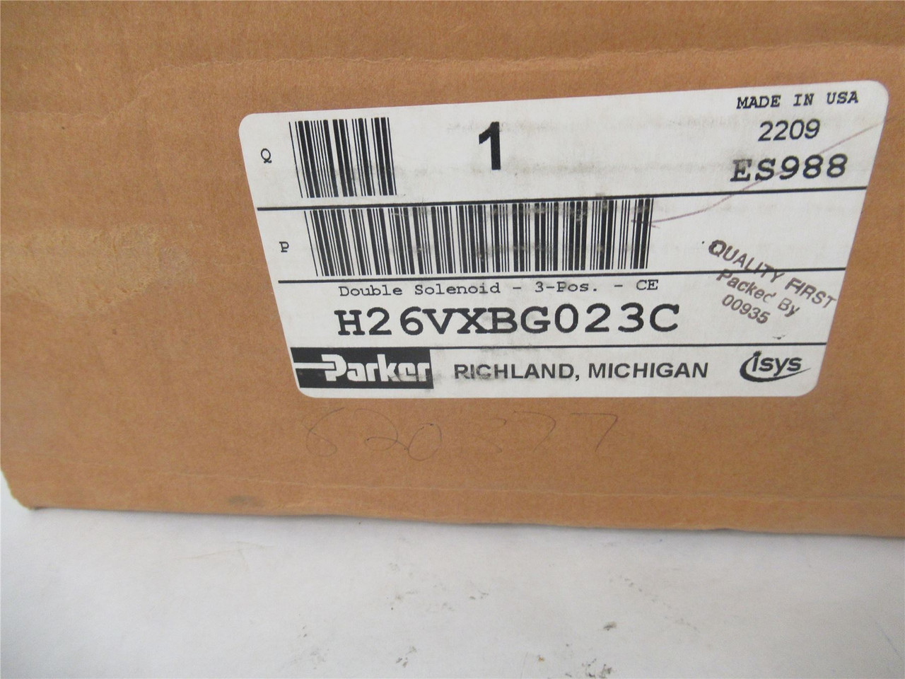 Parker H26VXBG023C; Pneumatic Solenoid 3 Posit CE115/120 VAC