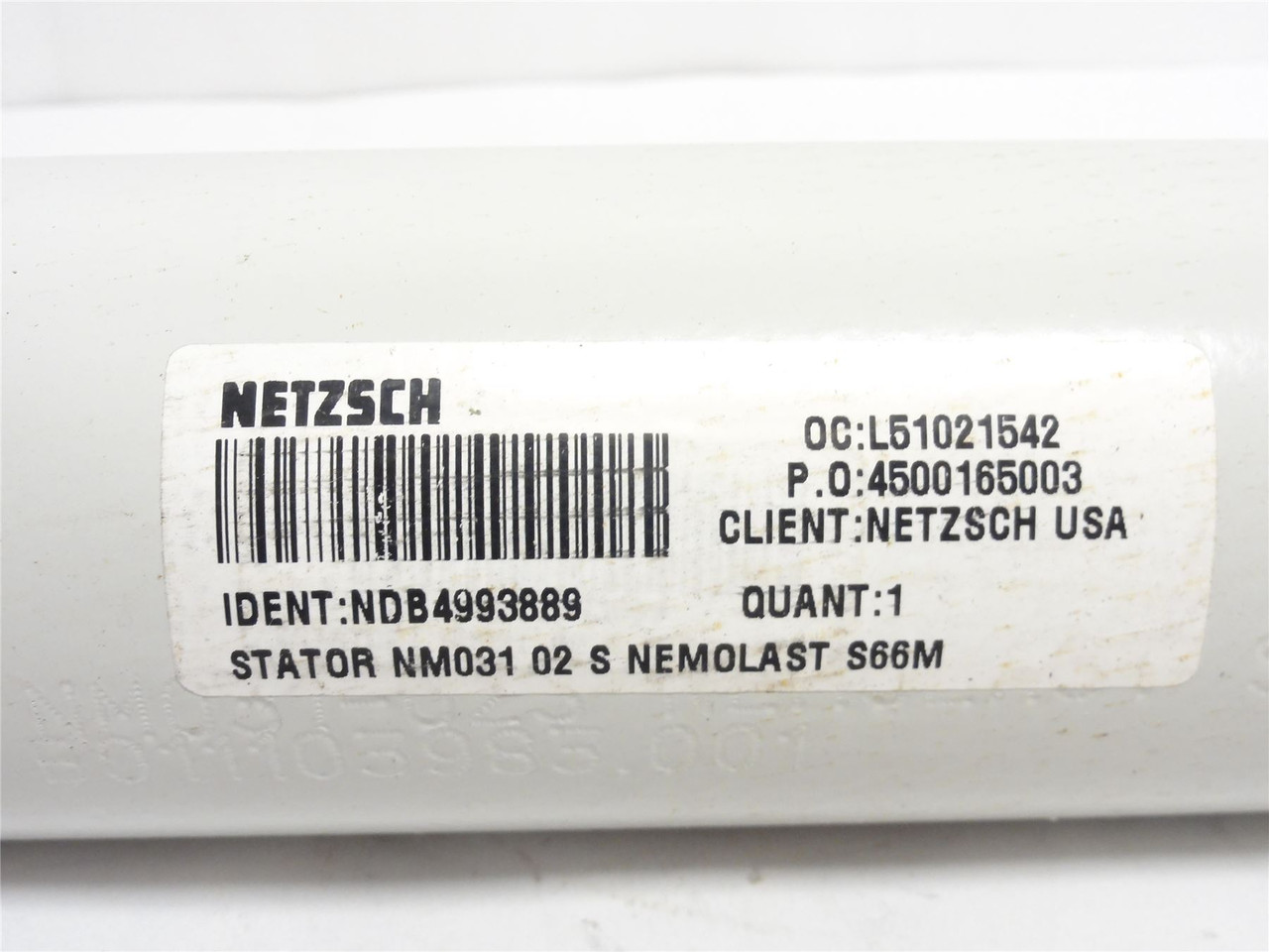 Netzsch 4993889; Sepamatic Pump Stator; 12" Long x 2-3/4"OD