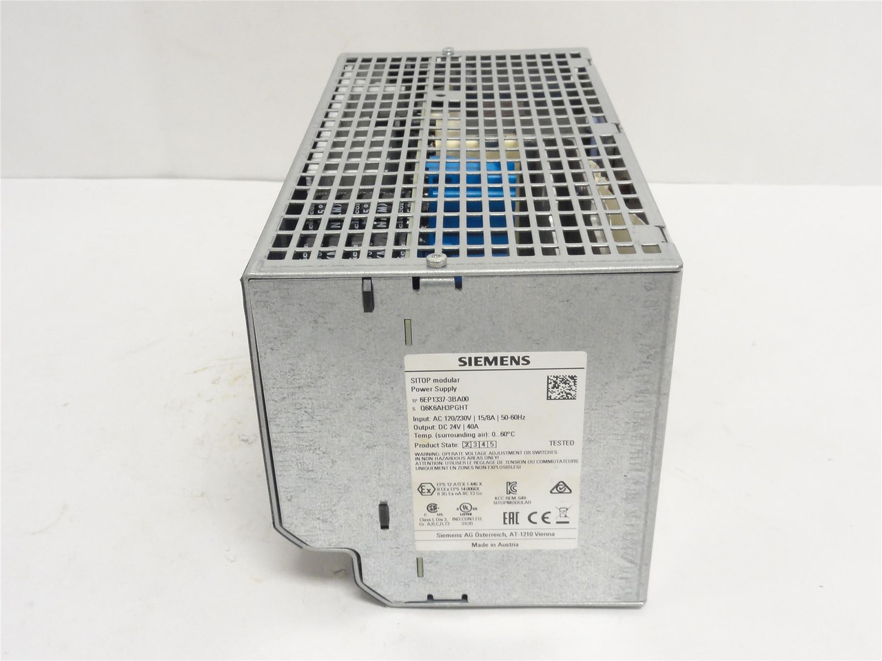 Siemens 6EP1337-3BA00; Power Supply 24VDC/40A-OUT  120/230VAC