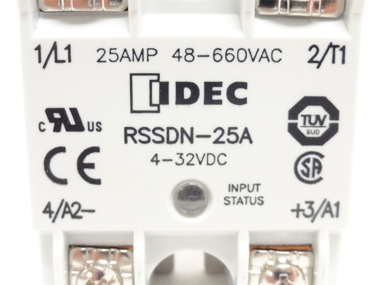 Idec RSSDN-25A; Solid State Relay; 25A; 48-660VAC; 4-32VDC