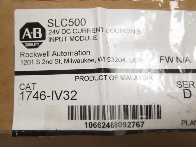 Allen-Bradley 1746-IV32; Input Module; 32-Channel; 24VDC