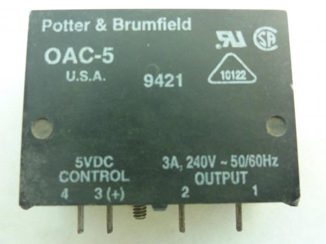 Potter & Brumfield OAC-5; Output Module; 5VDC; 3A; 240V