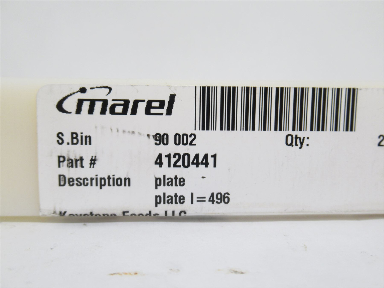 Marel 4120441; Auto Deboner Plate Assembly; 6-3/4"