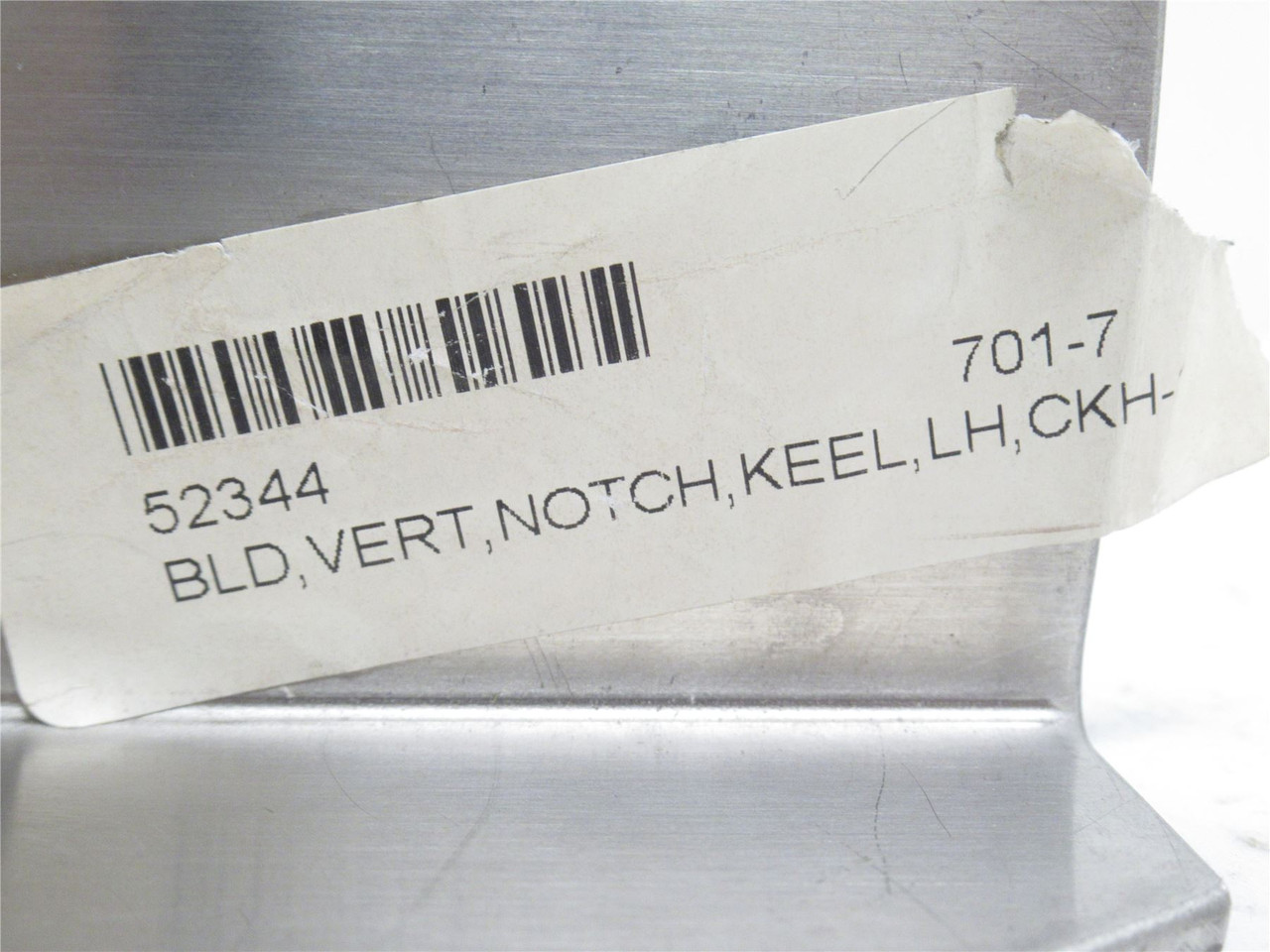 MFG- 52344; Blade; Vertical; Notch Keel; Left Hand; CKH-1