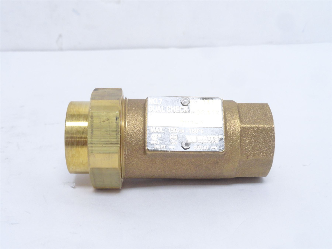 Watts 7 U2-2; Bronze Backflow Preventer Dual Check Valve 1NPT