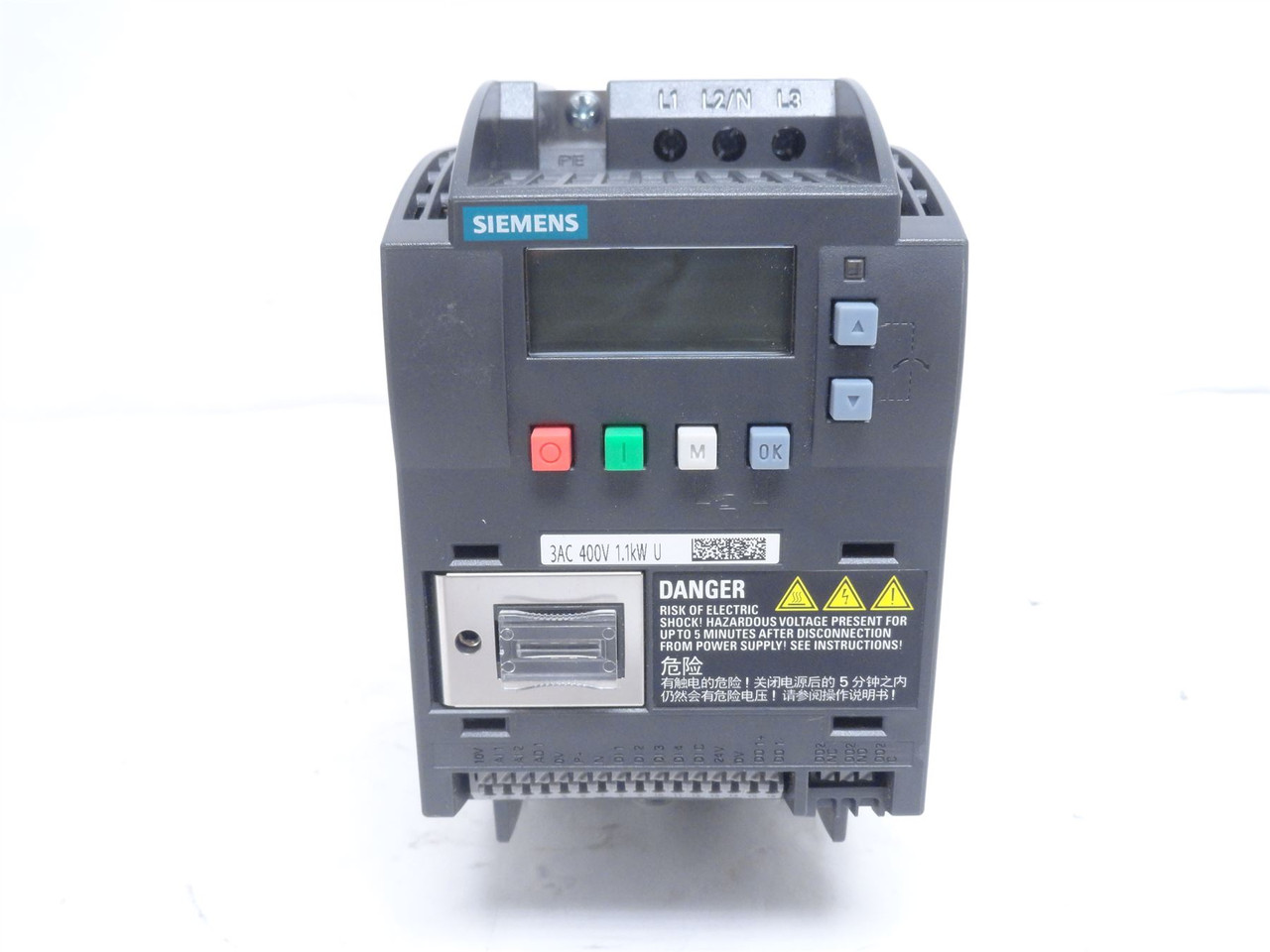 Siemens 6SL3210-5BE21-1UV0; AC Drive 1-1/2HP; 480VAC 3PH