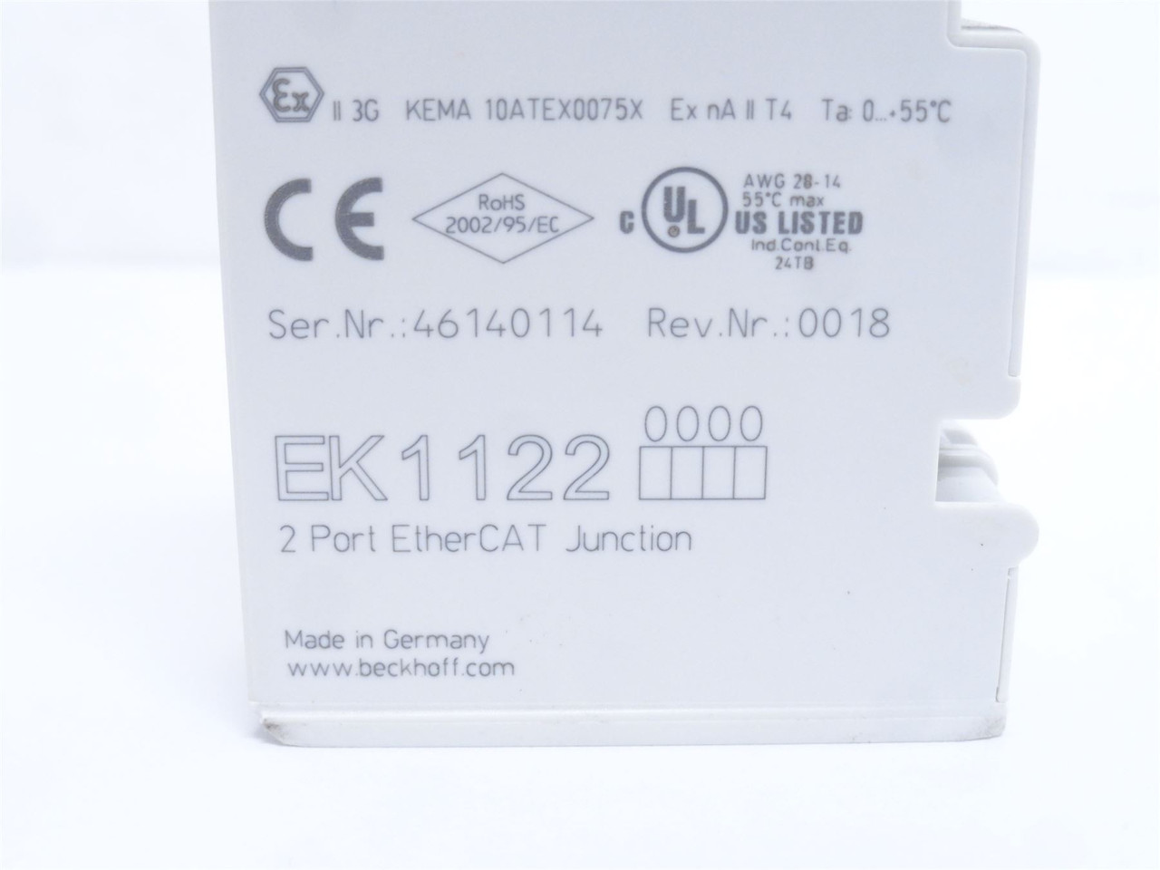 Beckhoff EK1122; EtherCAT Junction; 2-Port; 100 Mbit/s