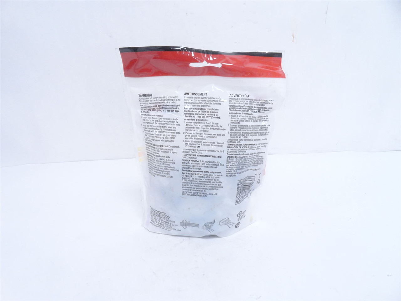3M 314-BOX; Bag-50 Self-Stripping Pigtail Connectors 14-22AWG
