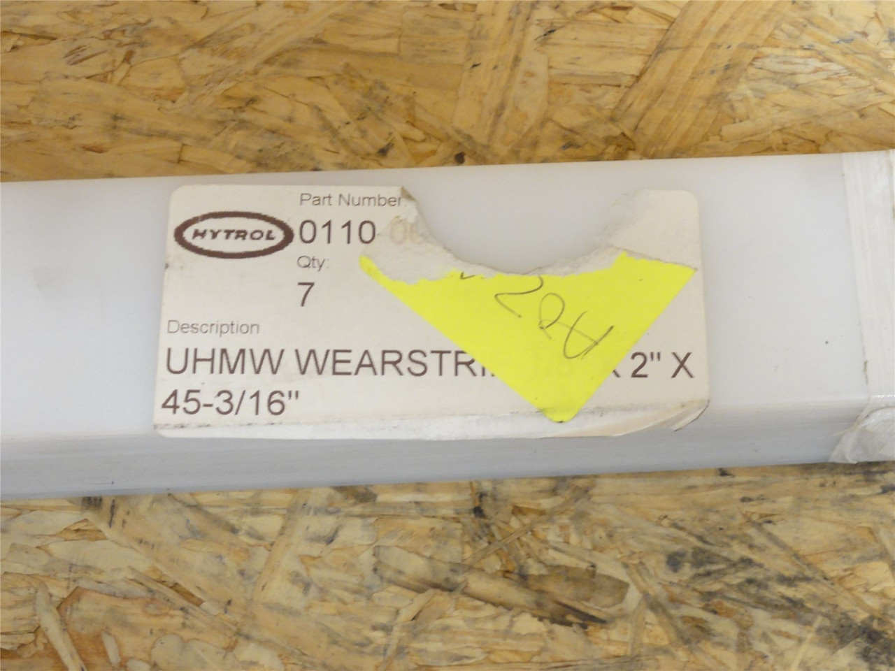 Hytrol 11000641446; Lot-16; UHMW Wear Strips; 2"W x 45" L