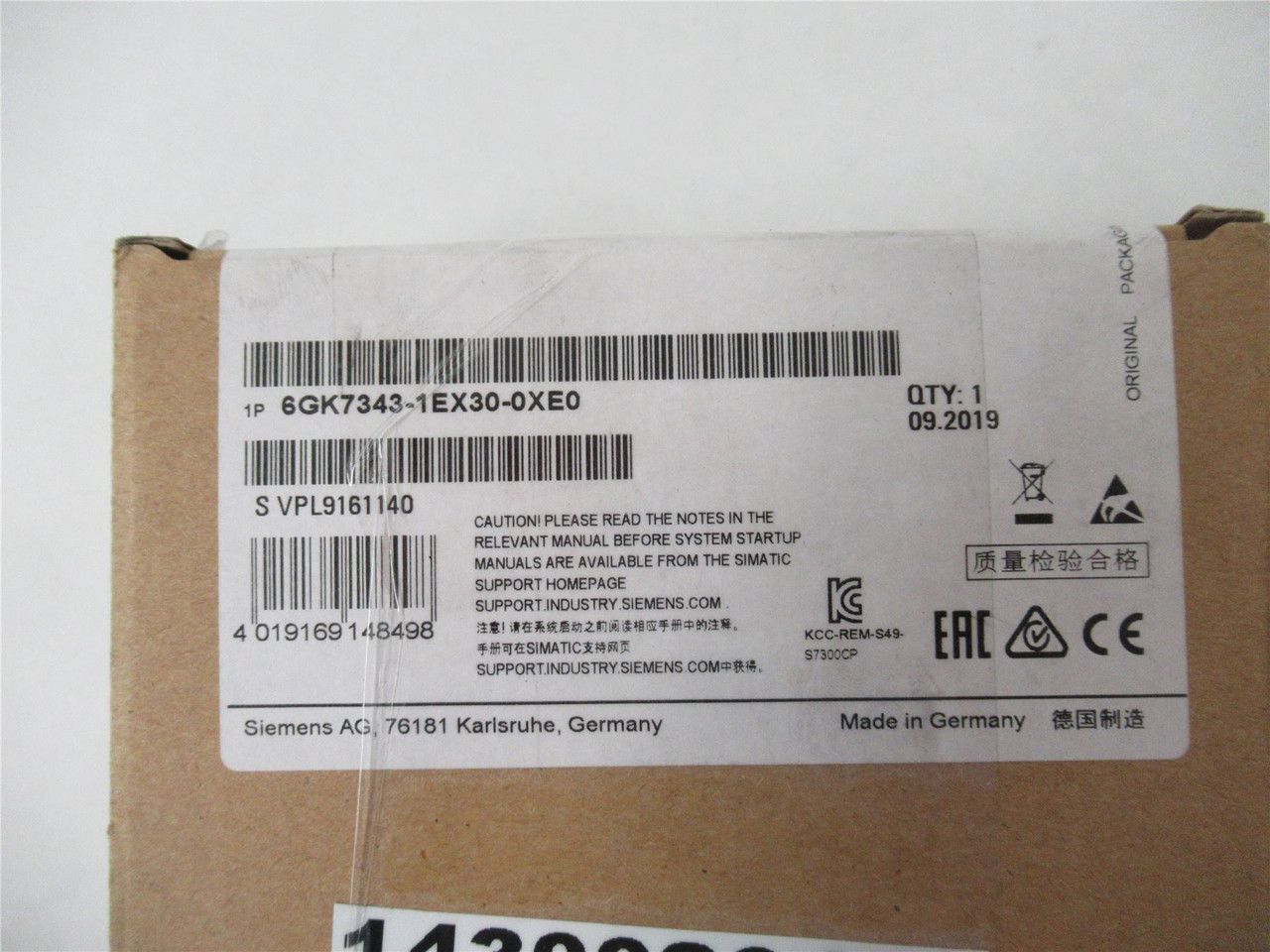 Siemens 6GK7343-1EX30-0XE0; Communication Processor CP 343-1