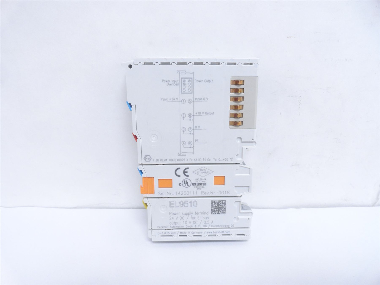 Beckhoff EL9510; EtherCAT Power Supply Terminal; 10VDC
