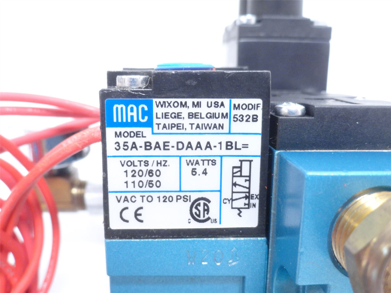 Ross 12090065; Air Valve Assy; 0-120PSI; 110/120VAC; 5.4W
