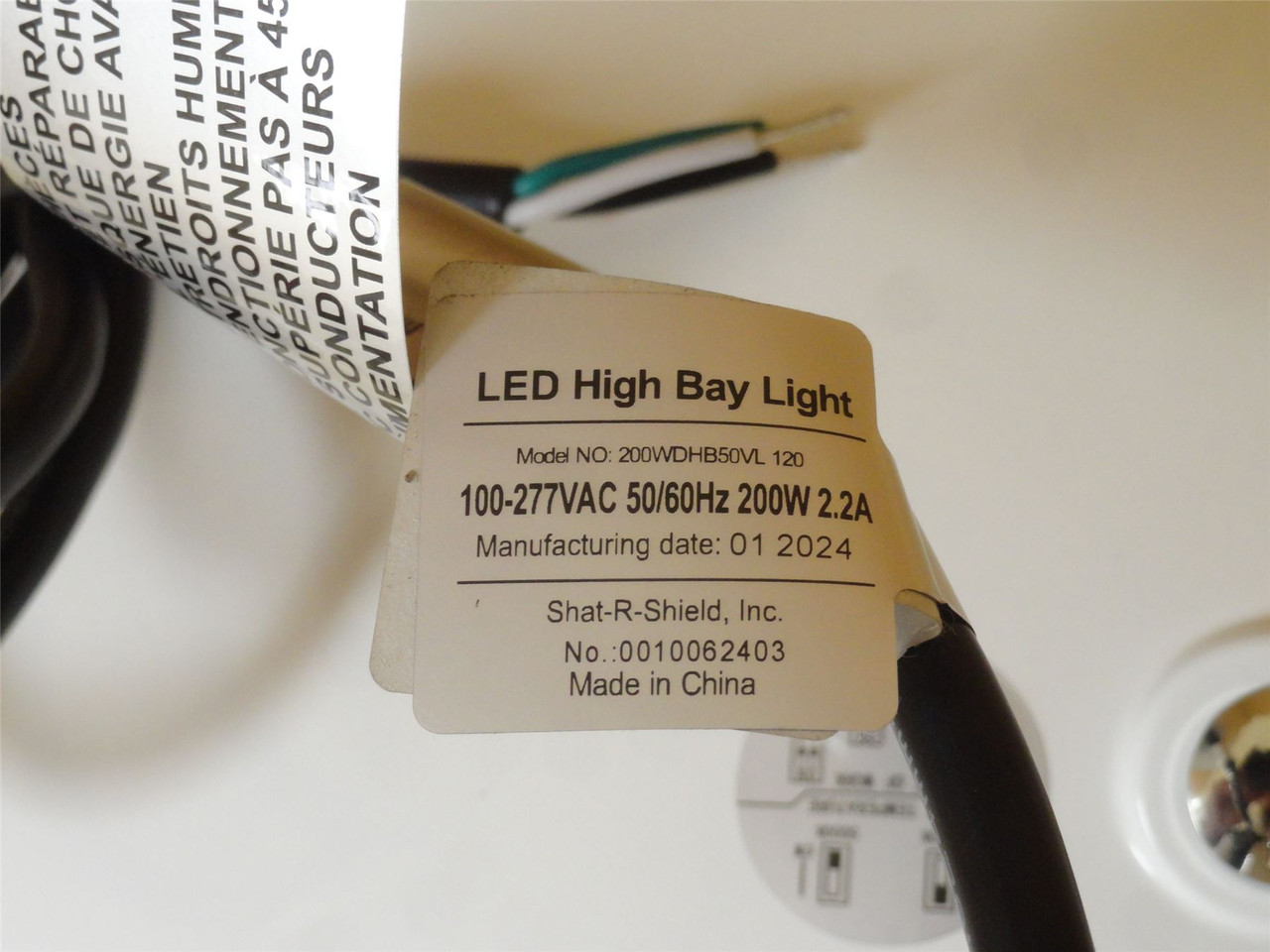 Shat-R-Shield 200WDHBSKVL1200000000001N; High Bay LED Fixture