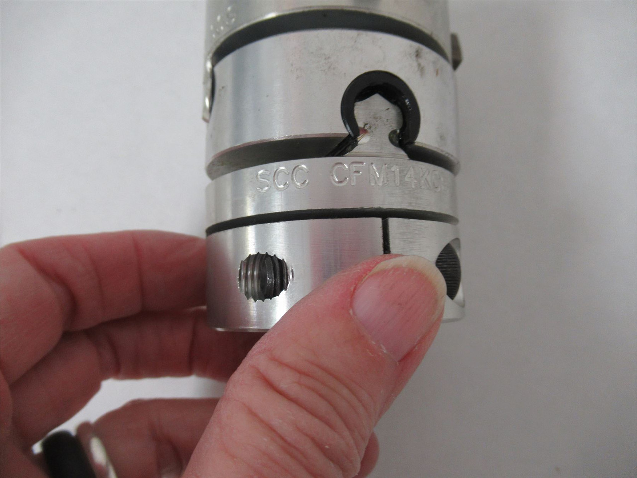 SCC Inc CFM14KCB-E12RSA; Coupling 14mmKy to 11/16" Round SS
