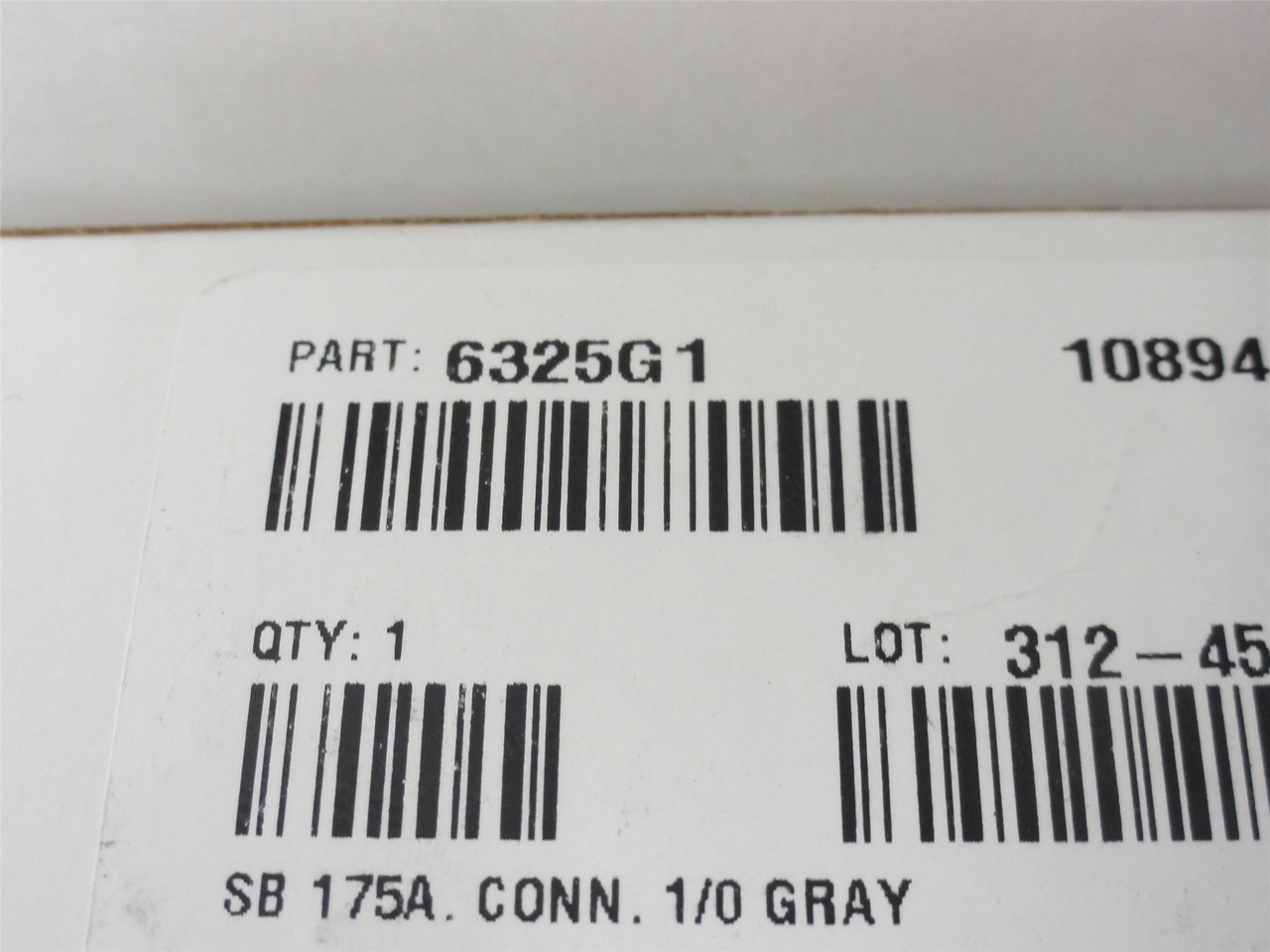Anderson 6325G1; Gray Connector; SB175; w/ Contactor Size 1/0