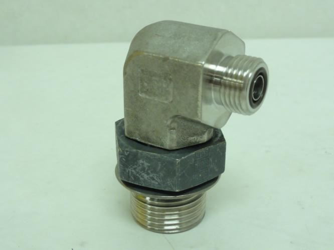 SSP 6-12 C5OLO-SS; Elbow 90Deg; SS-316; 3/8 ORFS x 3/4 BOSS