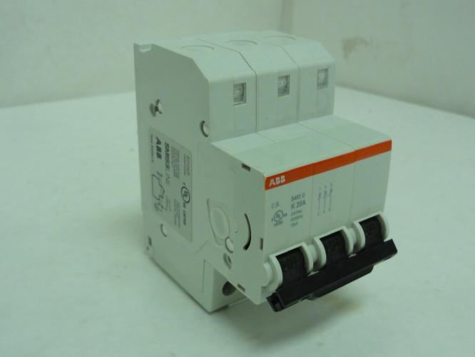 ABB S403U-K20; Circuit Breaker; 20A; 3P; 240Vac