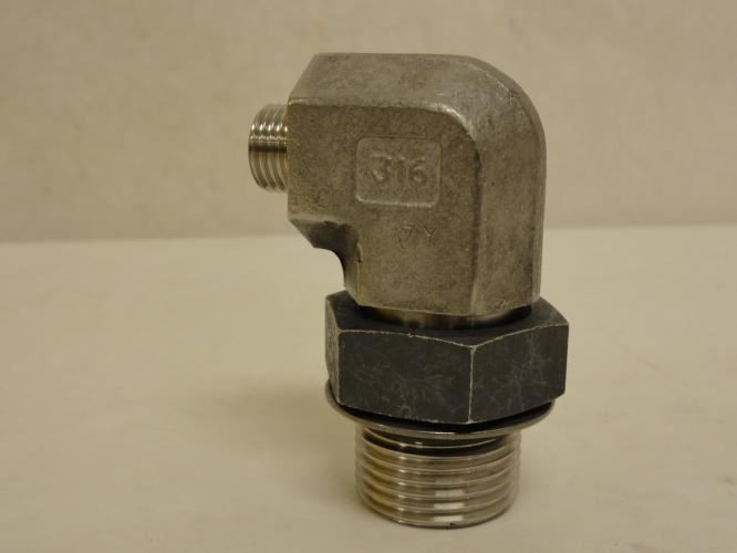 SSP S4-12GE; Adaptor Elbow 90Deg; 1/4 ORFS x 3/4 BOSS