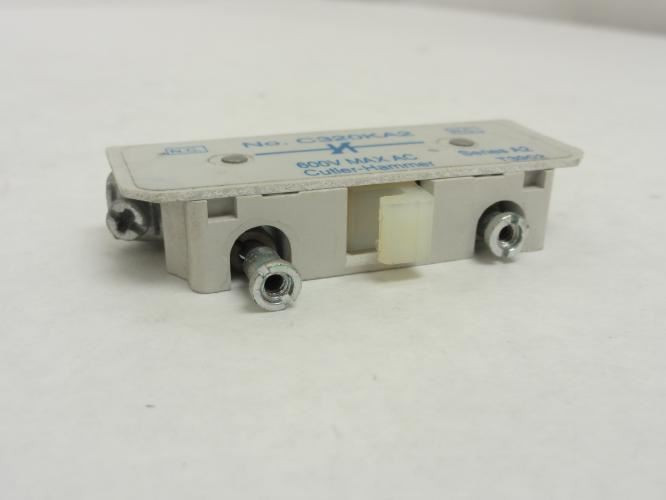 Cutler-Hammer C320KA2; Aux. Contact Block; 1-NC; 600V; Ser: A2