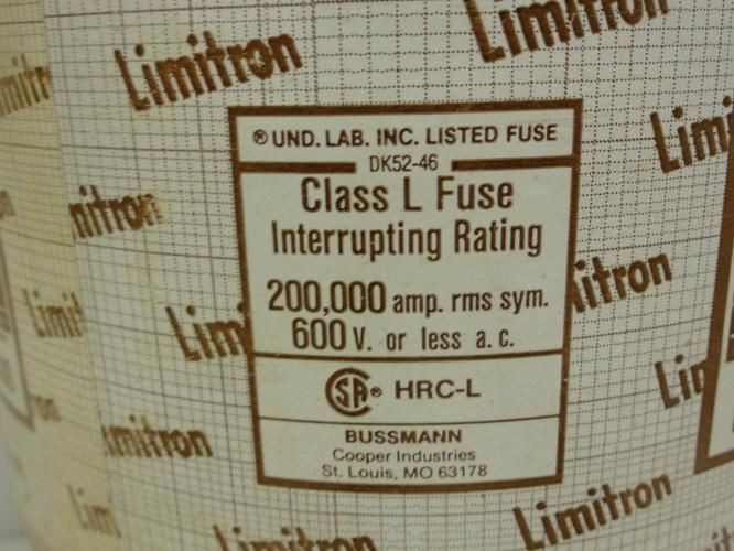 Bussmann KTU-4000; Fast Acting Limitron Fuse 4000A; 600Vac