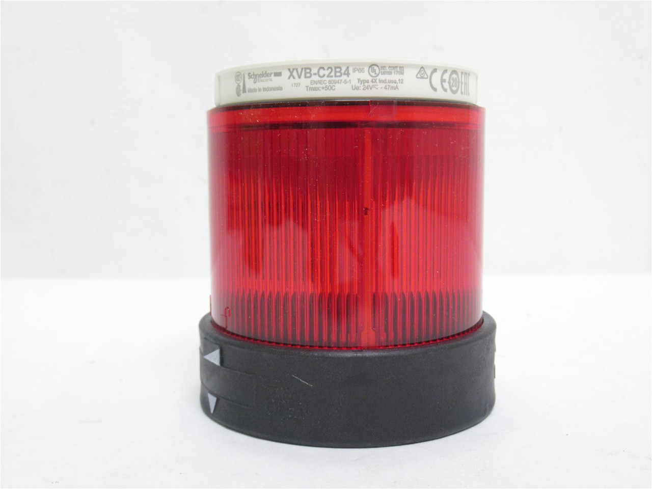 Schneider XVB-C2B4; Red LED Beacon 24VAC/DC 70mm Base; Steady