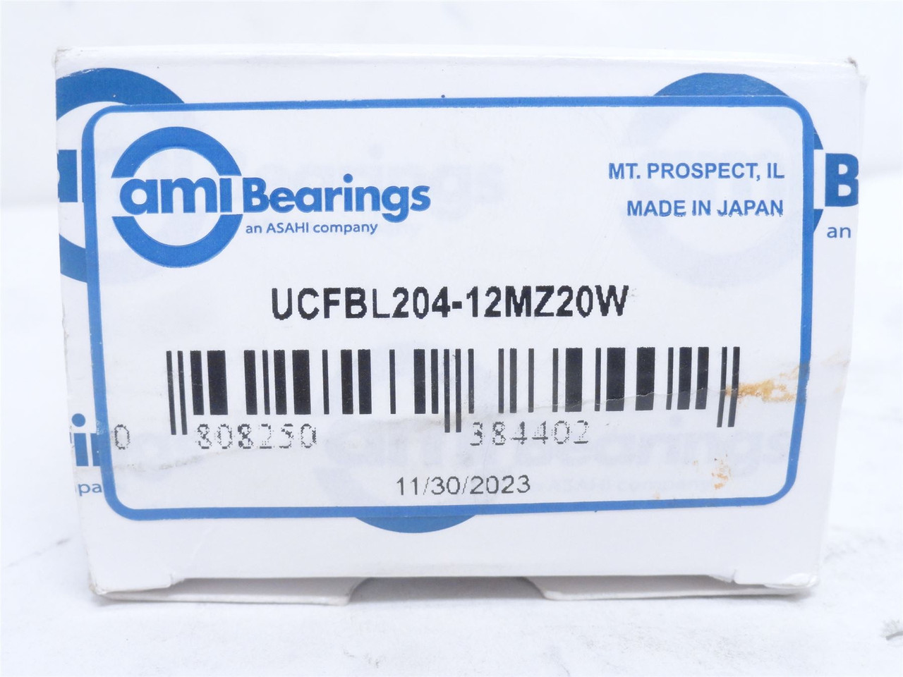 AMI UCFBL204-12MZ20W; Flange Bearing; 3/4"ID; 3-Bolt Bracket
