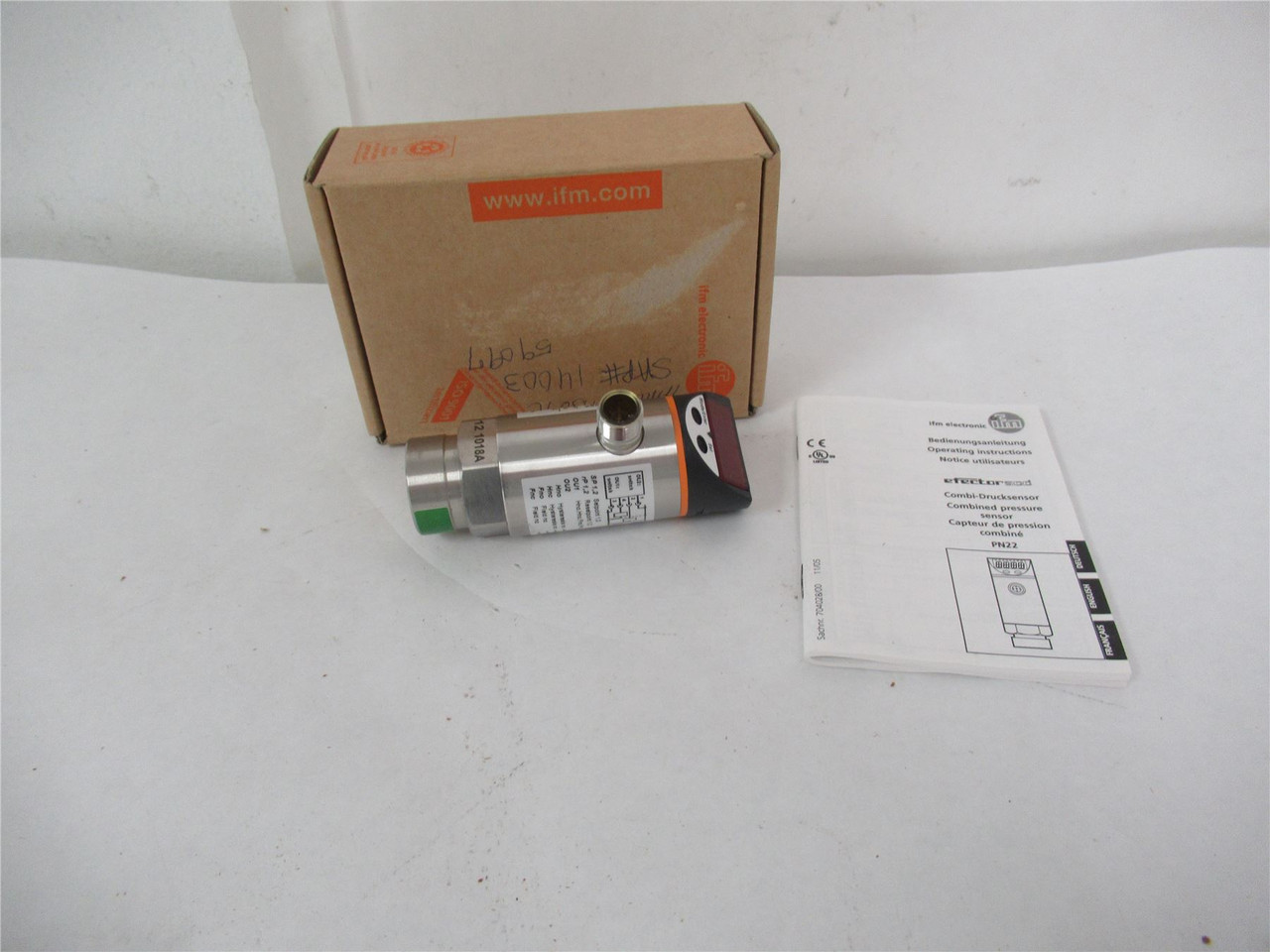 IFM PN2222; Pressure Sensor NumberDisplay 4/20MA 0/10V 1/4NPT