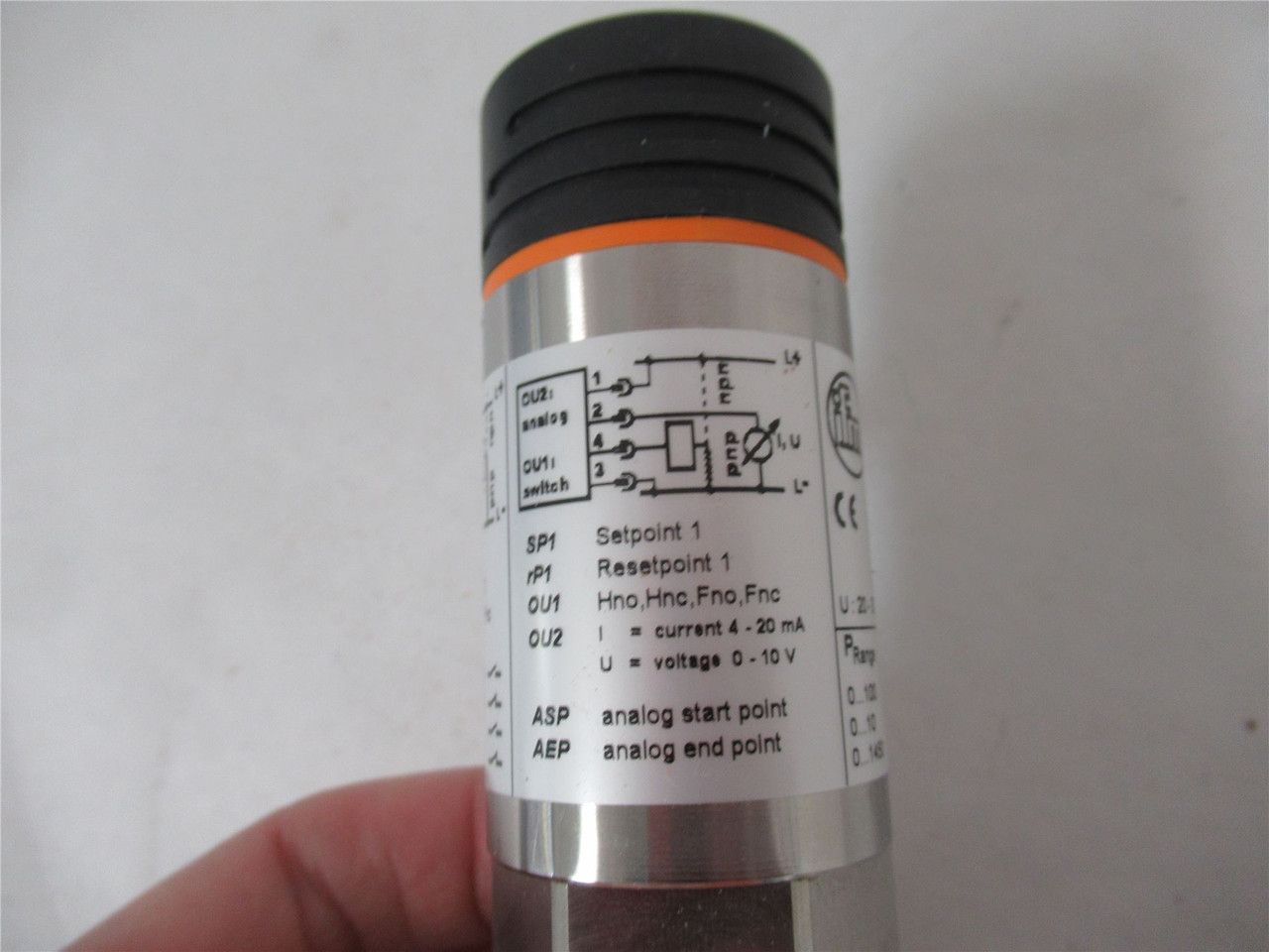 IFM PN2222; Pressure Sensor NumberDisplay 4/20MA 0/10V 1/4NPT