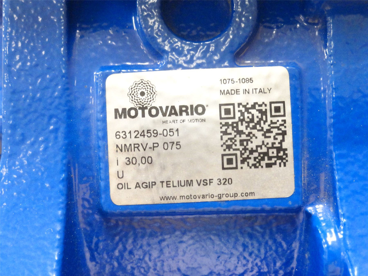 Motovario NMRV-P-075; Gear Motor; 30:1R; 1.5kW 230/400V@50HZ