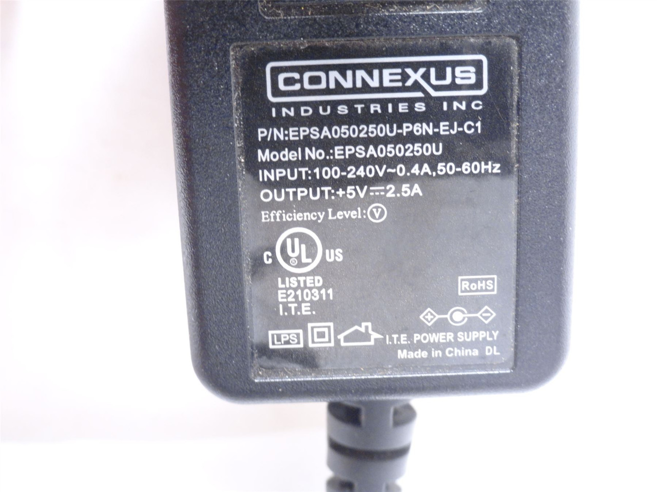 Connex EPSA050250U-P6N-EJ-C1; Power Supply; 100-240VAC In
