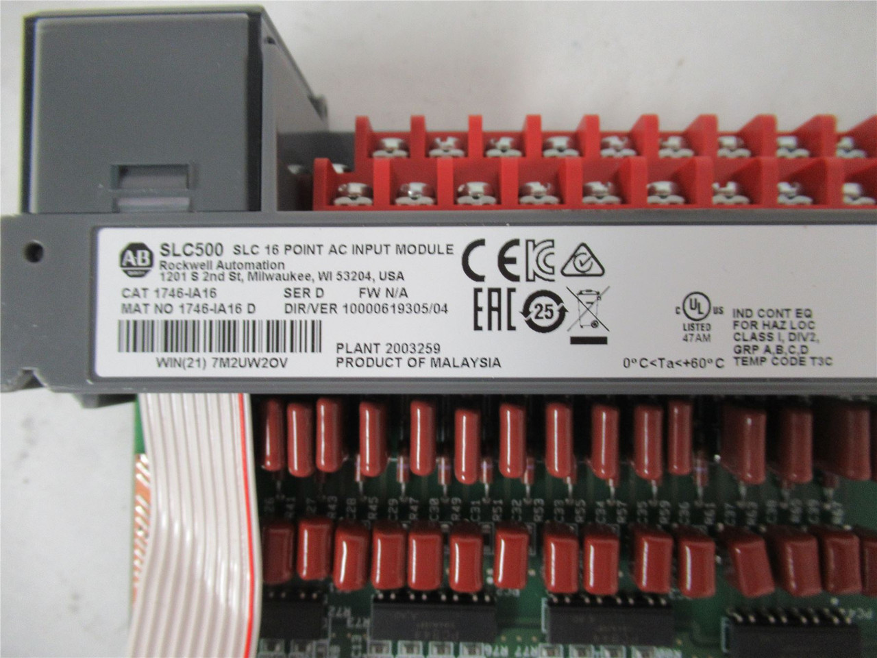 Allen-Bradley 1746IA16; AC Input Module (Missing Cover)
