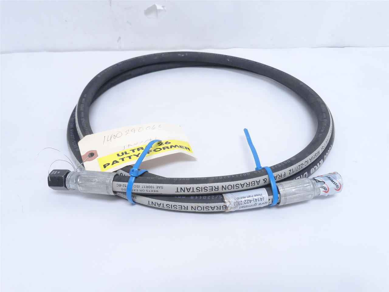 Formax 020605-A-A-FA; Hydraulic Hose Assy; 10' Long; 1/4 JIC