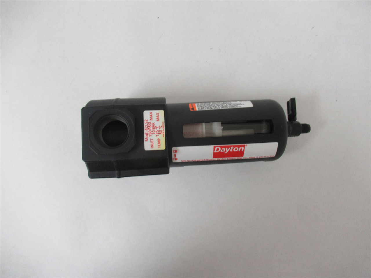 Dayton 4Zl52; Compressed Air Filter 150 psi 3.15" W